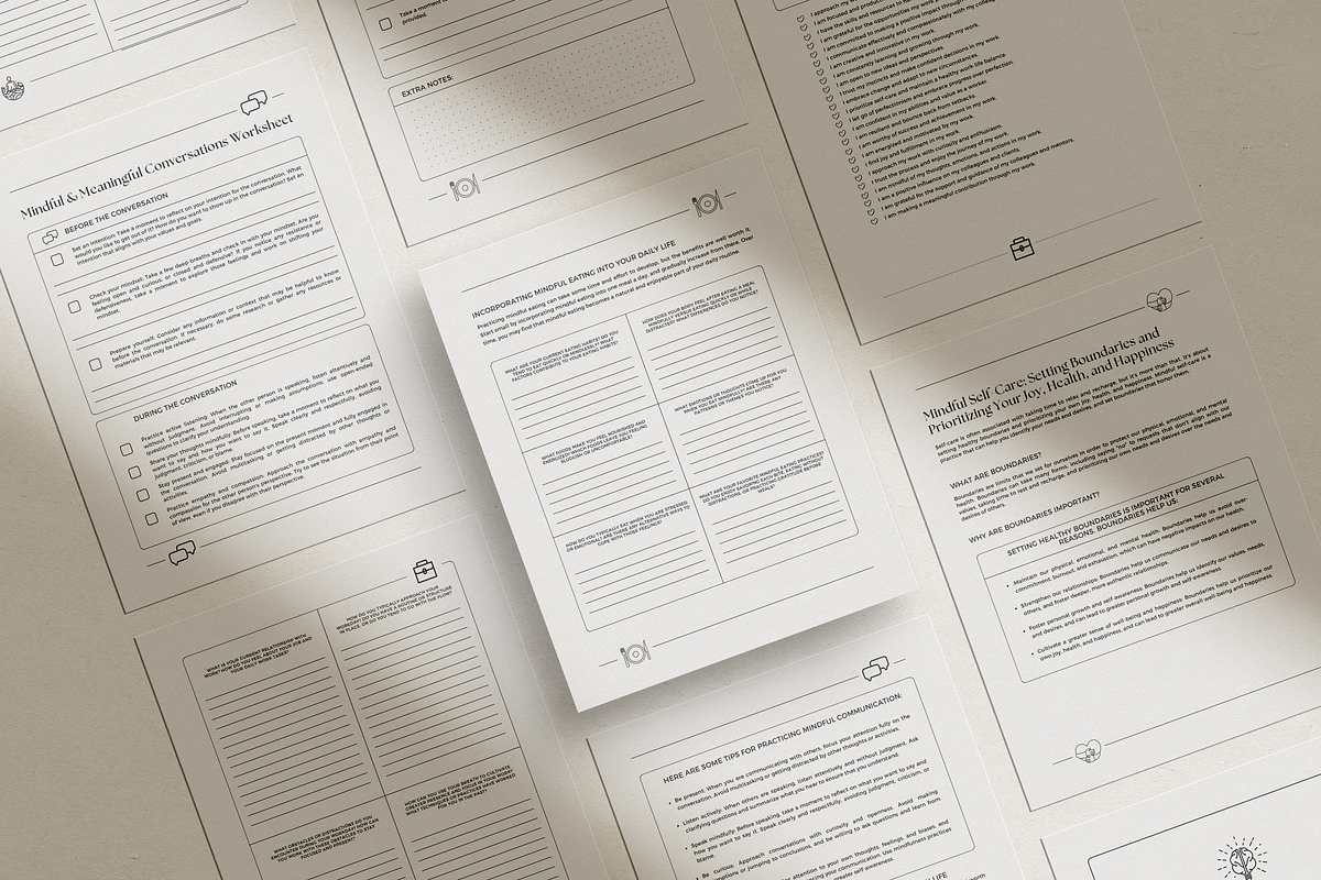 Mindfulness Workbook & Journal Canva, a Presentation Template by HelloKarla (Photo 3 of 5)