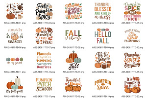 Fall Autumn PNG Bundle