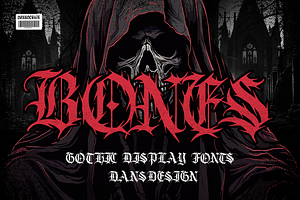 BONES Blackletters Gothic Display