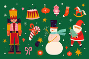 Cute Christmas collection, a Seasonal Illustration by MoleskoStudio (Thumbnail 1 of 30)
