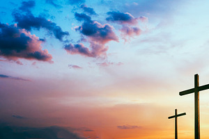 Easter concept.Cross of Jesus Christ