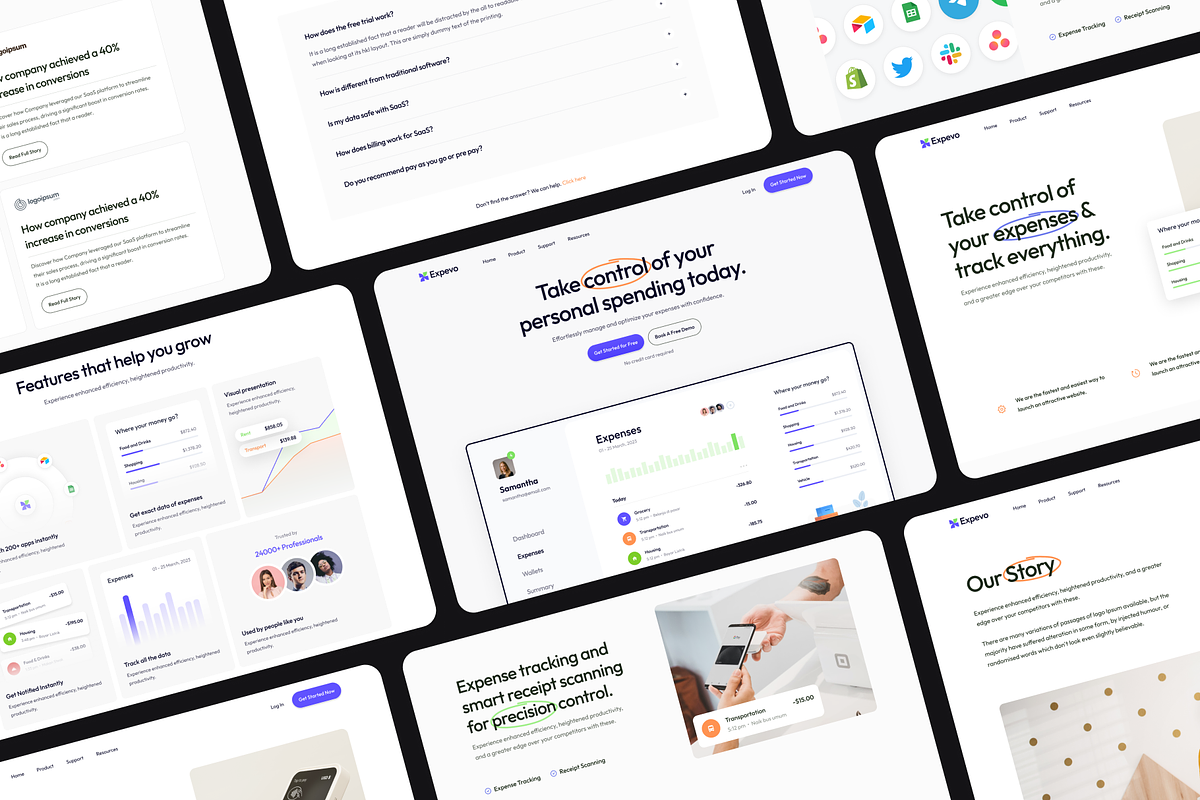 Expevo - SaaS Figma Template, an UI Kit Template by FinestDevs (Photo 7 of 8)