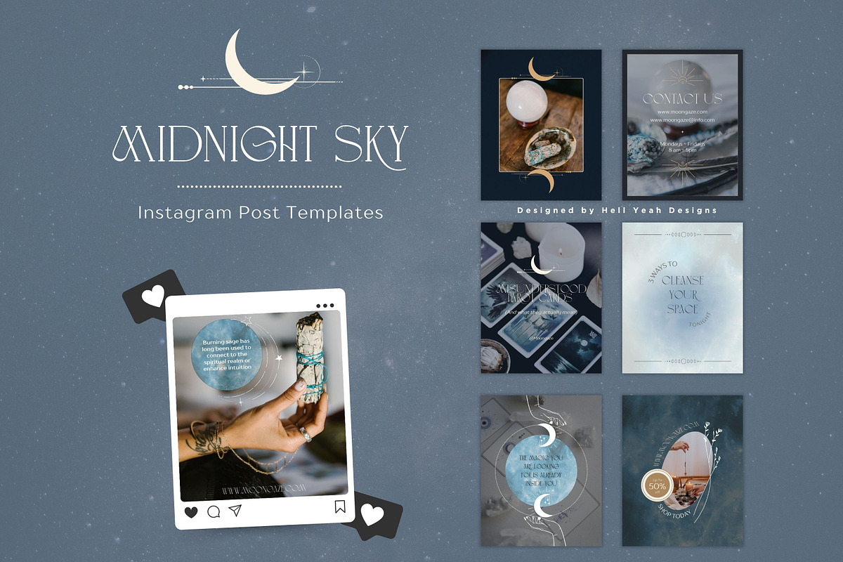Midnight Sky Instagram Post Template, a Social Media Template by Hell Yeah Designs (Photo 10 of 10)