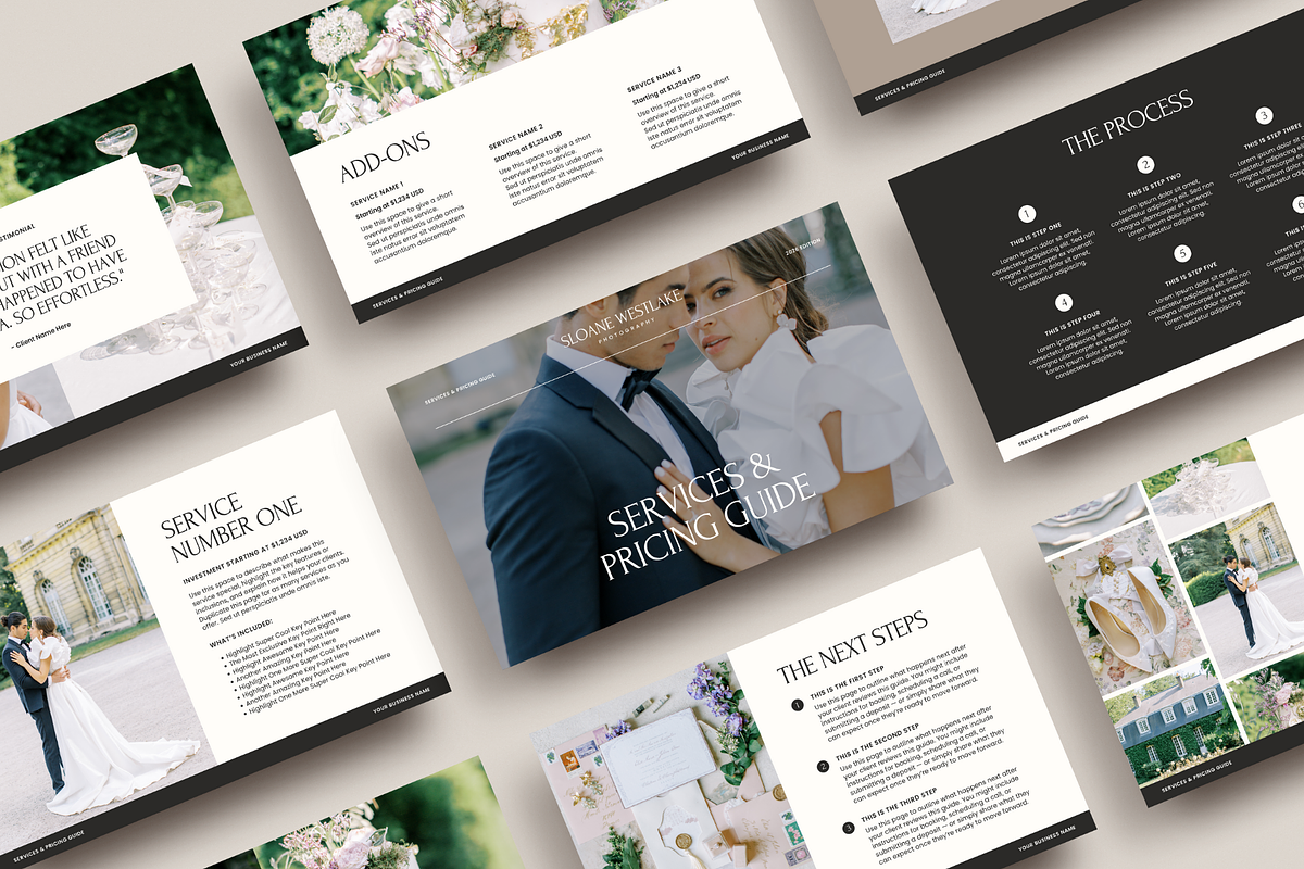Pricing Guide Photography | Canva, a Presentation Template by Rosetta Lane Design (Photo 2 of 9)