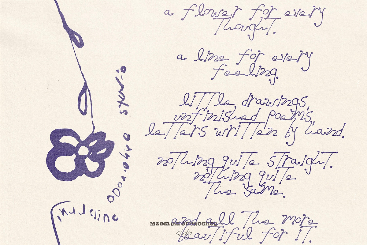 The Poet — Artistic Handwriting Font, a Handwritten Font by Madeline ODonoghue Design (Photo 6 of 12)