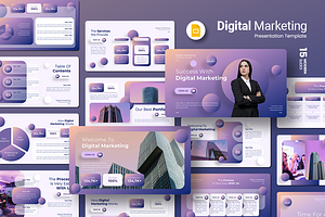 Digital Marketing - Google Slides, a Presentation Template by Iqsiart Studio