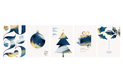 Set of Christmas and New Year Cards, a Seasonal Illustration by PureSolution (Thumbnail 3 of 5)