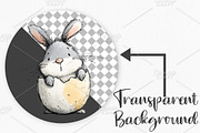 Quirky Easter Bunny Clipart Bundle, an Illustration by Canvas Craft (Thumbnail 2 of 6)
