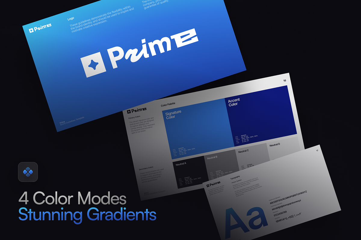 Prime Brand Guidelines • Figma, a Branding & Logo Template by Vasil Enev (Photo 5 of 7)