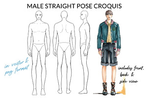 Male Straight Pose Croquis