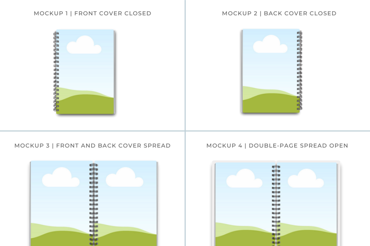 Wirebound Notebook Mockup for Canva, a Books & Magazine Mockup by Mockup Scene (Photo 4 of 15)