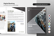 Modern Banking Report Brochure, a Brochure Template by trabaskriya (Thumbnail 1 of 6)
