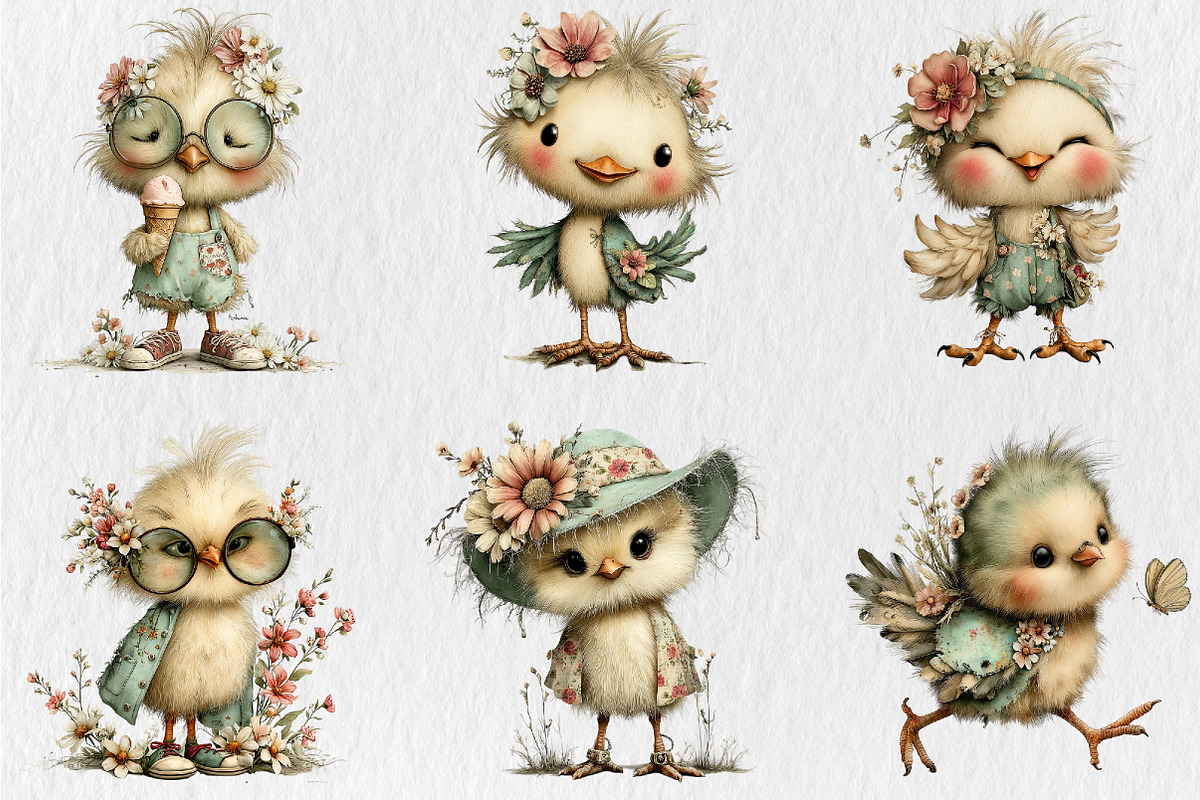 Summer Funny Chick Clipart, a Seasonal Illustration by Rose Art (Photo 4 of 6)