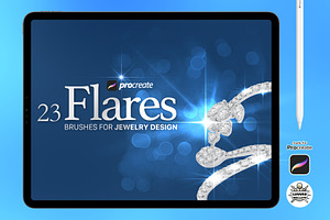 23 Procreate Flares Brashes Set