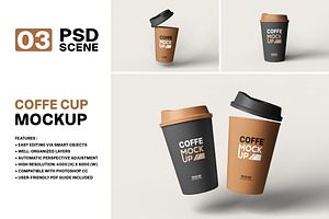 Coffe cup mockup sets, a Cups & Container Mockup by LOGTURNAL
