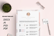 Crystal Pink Resume Template M, a Resume Template by Showy68 Template (Thumbnail 2 of 4)