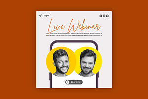Webinar Instagram Post Template, a Social Media Template by Saman Osama