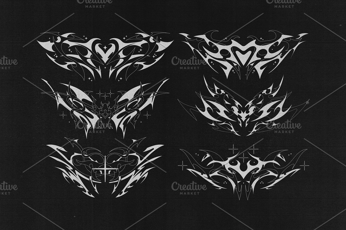 CYBER SIGILISM + NEO TRIBAL GRAPHIC, an Object Graphic by BonkiStudio (Photo 5 of 20)