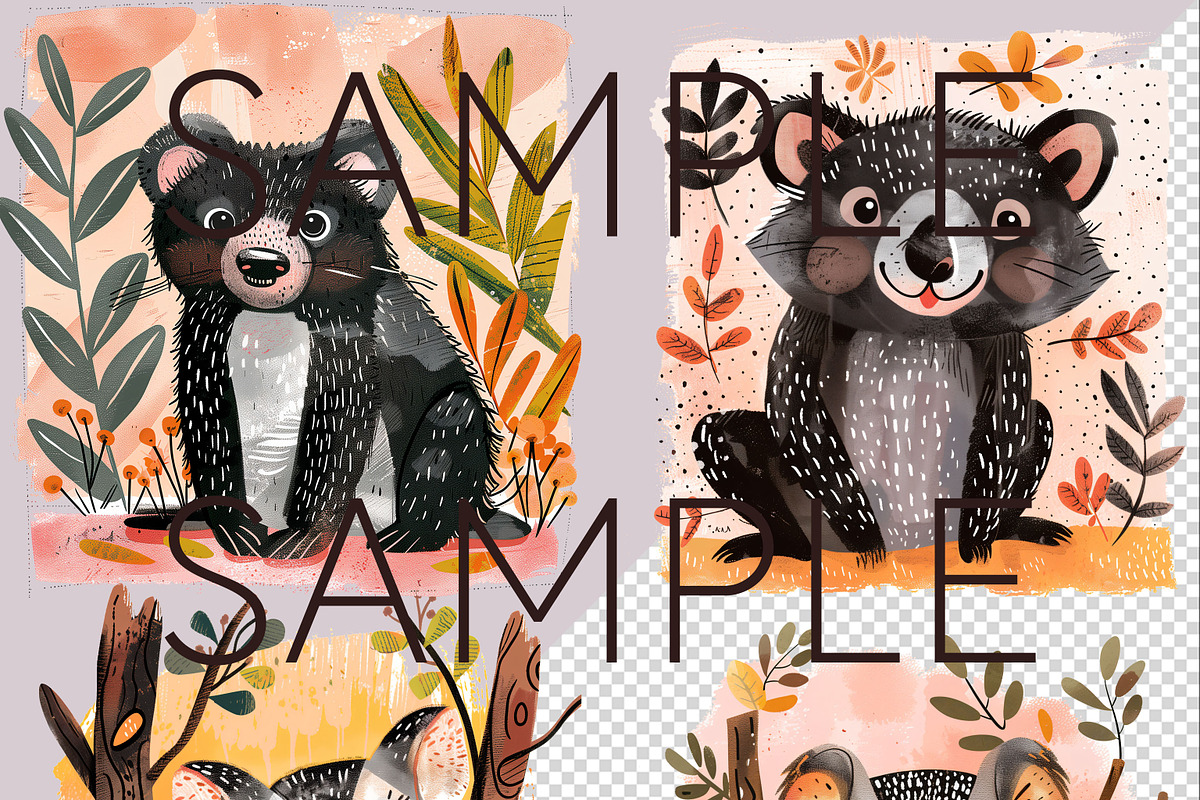 Cute Australian Animal Clipart PNG, an Animal Illustration by Pawcasso's Portraits (Photo 4 of 7)