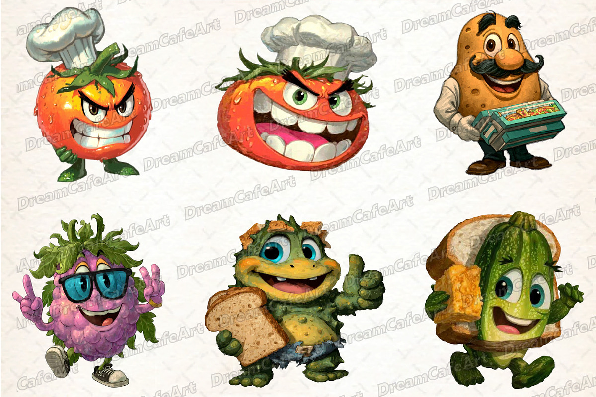 Funny Vegetable Italian Brainrot, an Illustration by DreamCafeArt (Photo 6 of 8)