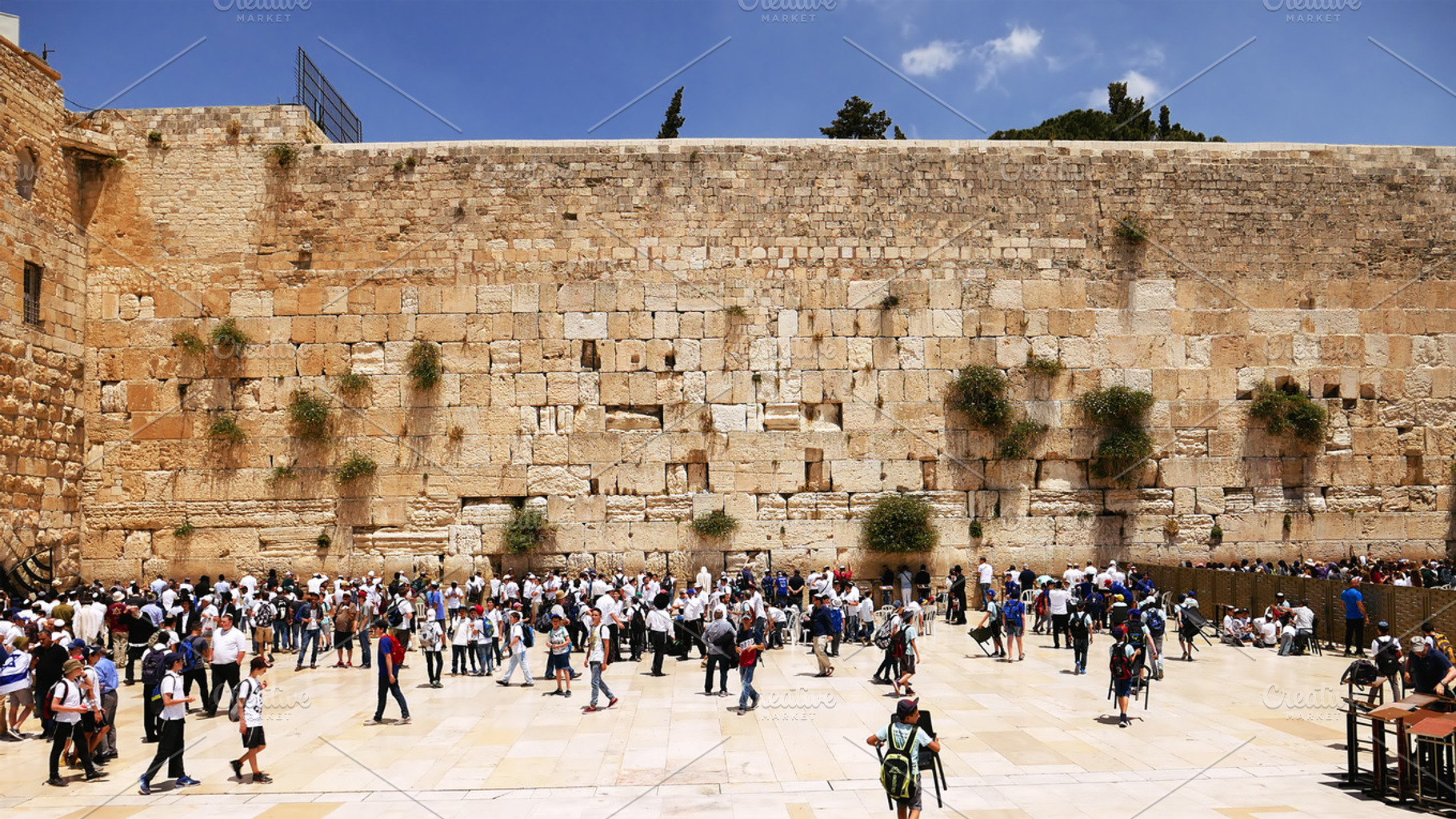 Western wall or wailing wall or kotel in jerusalem stock photo containing, a Person Photo by HighRes Pictures