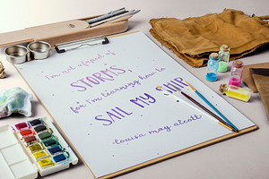 Lavender Bloom Hand Lettered Font