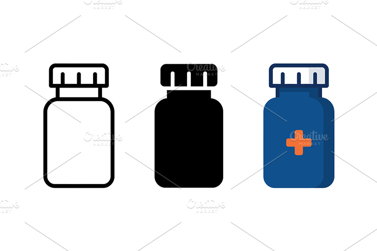 Medicine Bottle Icons, a Solid Icon by Artonix (Photo 2 of 2)