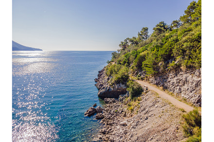 Picturesque sea Adriatic coast of, a Holiday Photo by Elizaveta Galitskaya