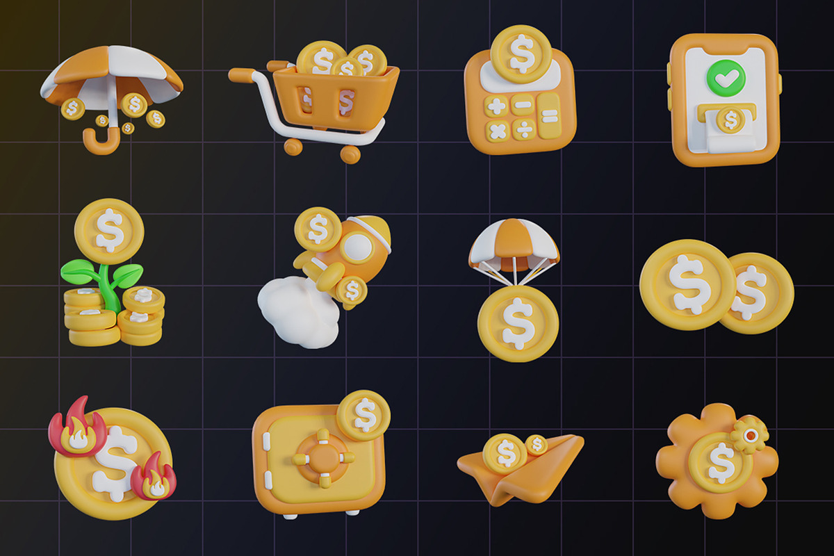 Finance 3D Icon Pack, an Object Graphic by Artnivora.Std (Photo 4 of 4)