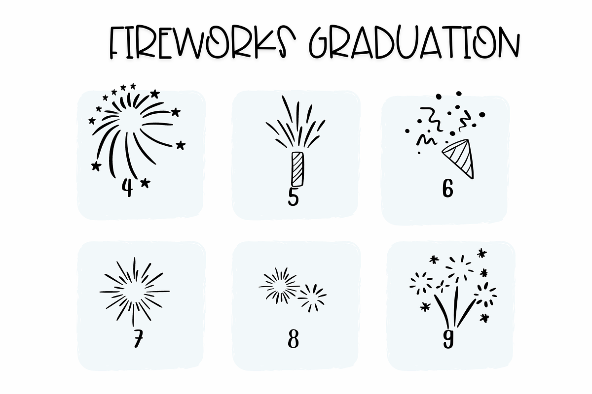 Fireworks Graduation| Symbols Fonts preview 8