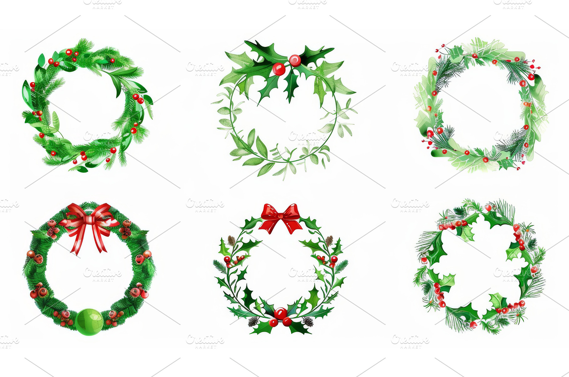 Merry Christmas door wreath design, a Nature Photo by ZinetroN