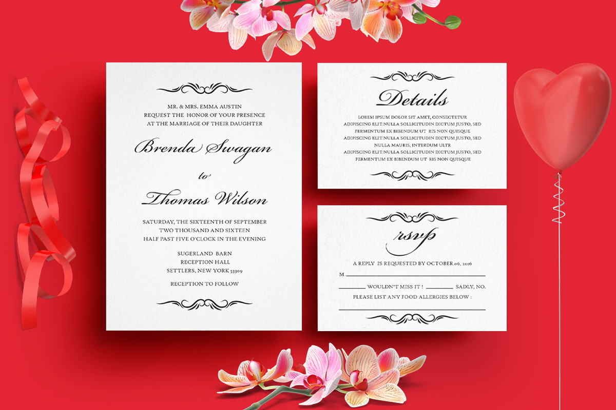 Rustic Wedding Invitation Suite, an Invitation Template by TemplateCrafts (Photo 1 of 4)