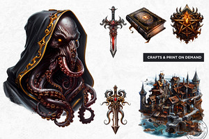 The Call Of Cthulhu Clipart Set