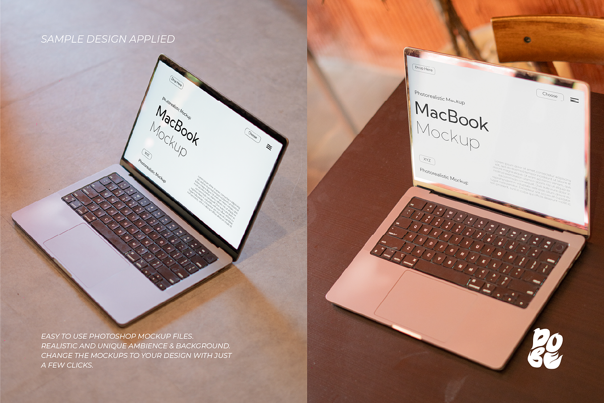 Laptop Desk Mockup Set - Vol 1, a Device Mockup by DOBE Studio (Photo 3 of 4)