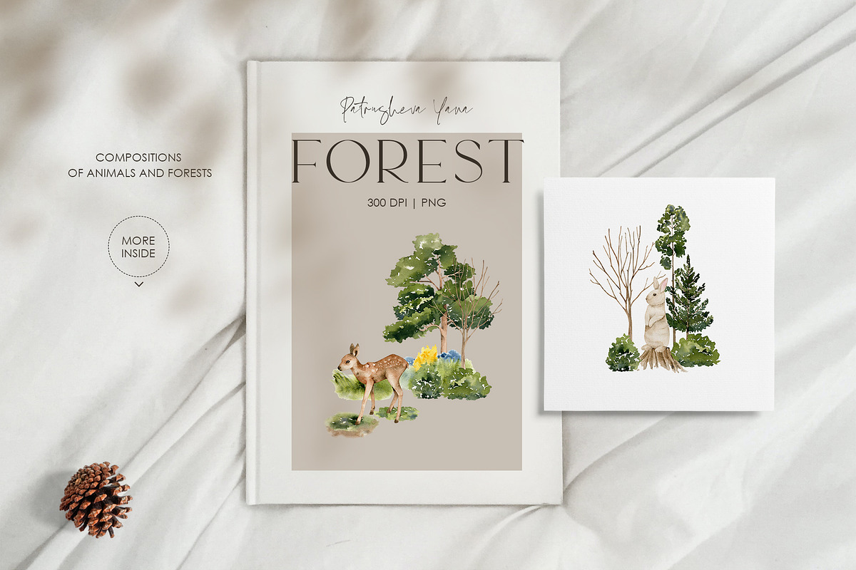 FOREST - Watercolor Collection, an Animal Illustration by PatrushevaYana (Photo 4 of 8)