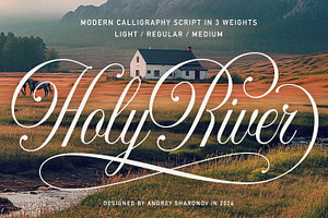 Holy River Script, a Script Font by Andrey Sharonov