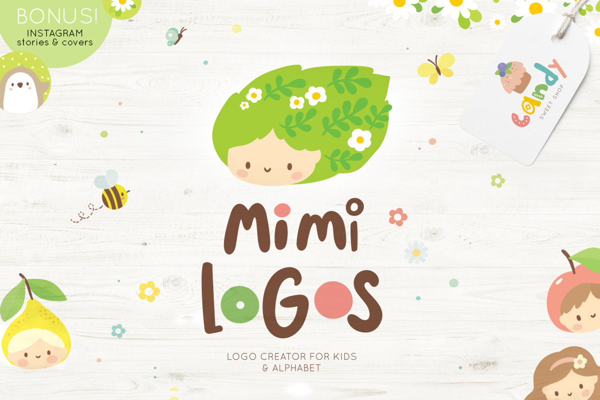 MIMI Logos for kids, a Branding & Logo Template by Magic & Dreams (Photo 1 of 8)
