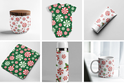 Peppermint Christmas Seamless, an Illustration by Mashimara (Thumbnail 2 of 5)