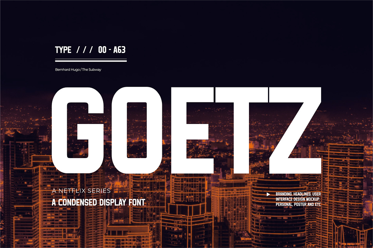 Goetz - All Caps Display Font, a Sans Serif Font by Unich Design Bureau (Photo 1 of 5)