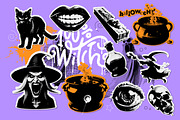 Retro halftone Halloween collection, a Texture Illustration by Lana Sham (Thumbnail 5 of 20)