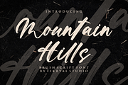 Mountain Hills - Brush Script Font, a Script Font by Fikryal Studio (Thumbnail 1 of 11)