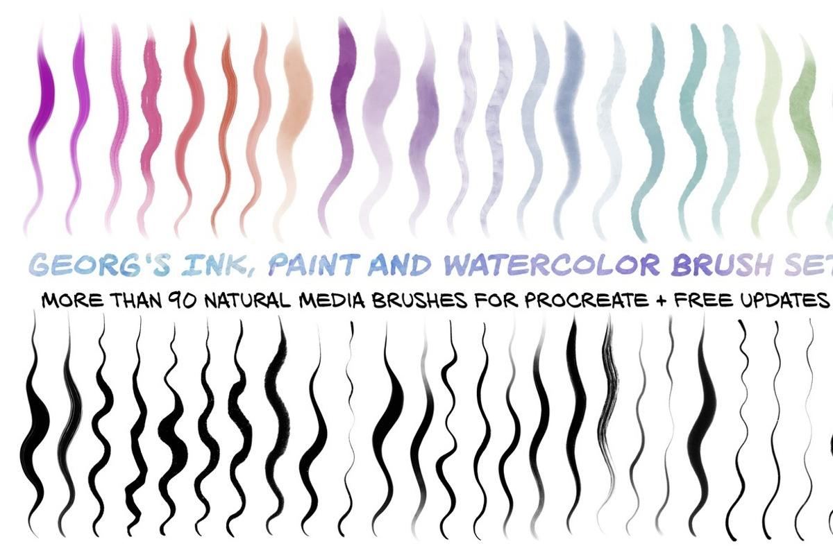 600+ Brushes Procreate BIG PACK, a Brush Add-On by Georg's Procreate Brushes (Photo 36 of 115)