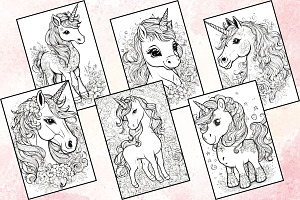 Cute Baby Unicorn Coloring Pages