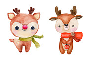 Watercolor Christmas deer and bears, an Animal Illustration by Olha's watercolor (Thumbnail 5 of 8)