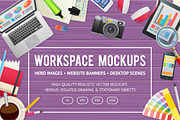 Workspace Mockups & Elements, an iPad Mockup by Yuzach (Thumbnail 1 of 7)