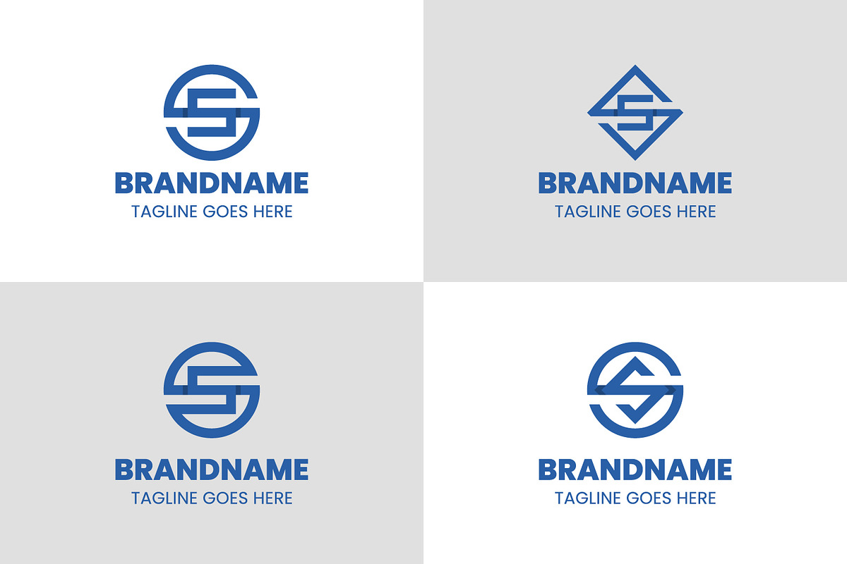Letters SS Monogram Logo Set, a Branding & Logo Template by Pray Art Design Studio