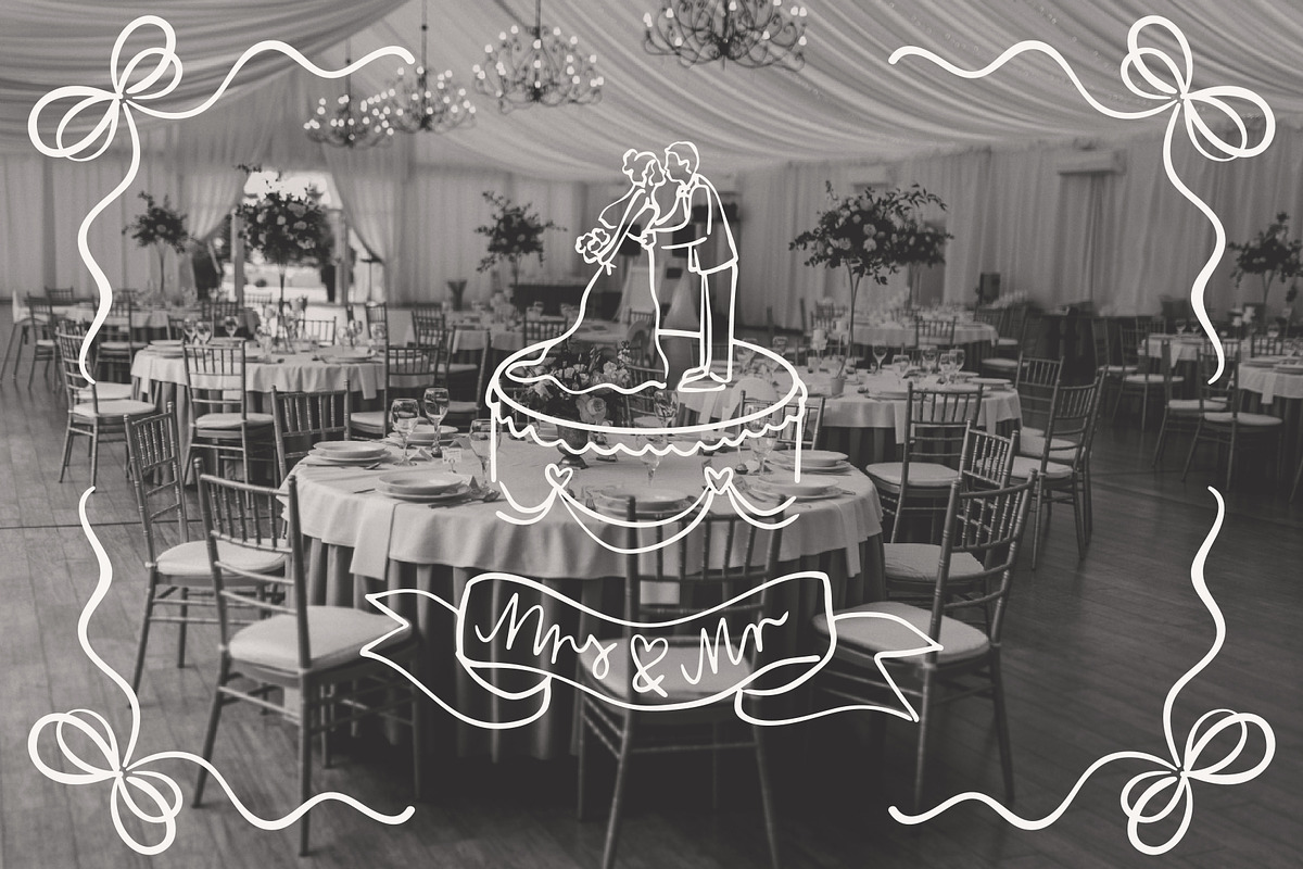 Whimsical Wedding Illustrations Set, an Object Illustration by Ola_Mazur (Photo 4 of 11)