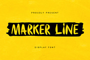 Marker Line - Display Font, a Handwritten Font by alifryanzulfikar (Thumbnail 1 of 8)