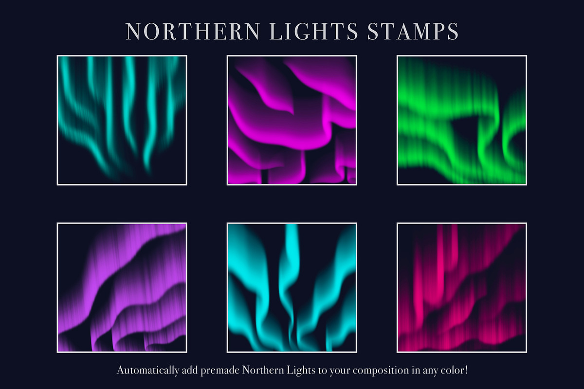 Northern Lights | Procreate Brushes, a Brush Add-On by The Creative Bix (Photo 4 of 11)