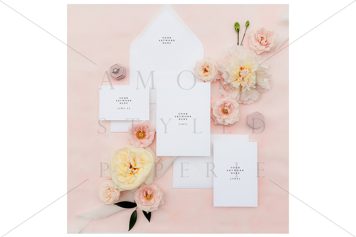 A7 wedding invitation suite mock up, a Product Mockup by The Amore Vault (Photo 2 of 2)